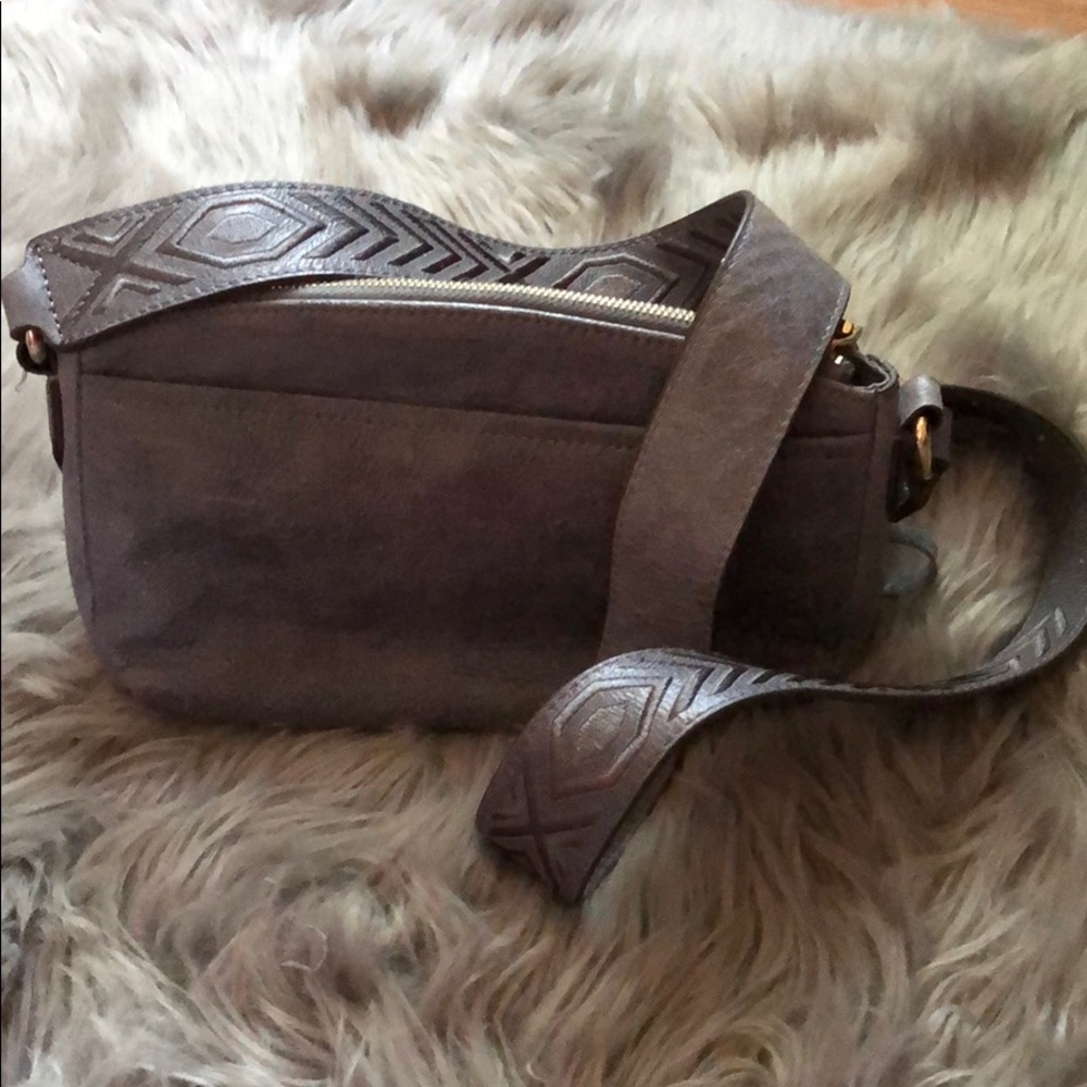 Guitar-strap crossbody purse